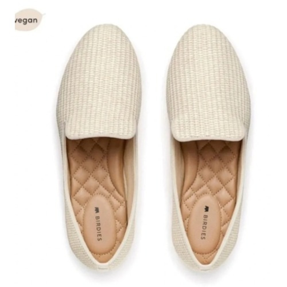 Birdies The Starling Cream Raffia Woven Loafers Flats Womens Size 11